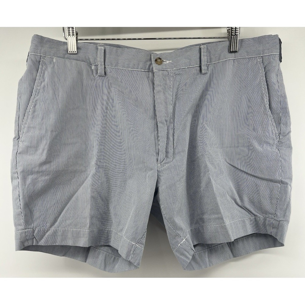 Polo Ralph Lauren Classic Fit 6" Shorts Tagged 40 Measure 41.5 Blue White Stripe